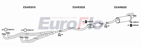 Система выпуска ог EUROFLO AR3317 1011