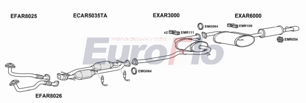 Система выпуска ог EUROFLO ARGTV30 4001C