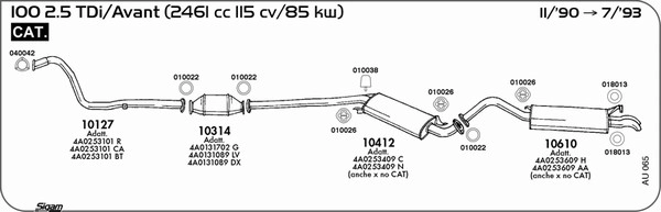 Система выпуска ог SIGAM AU065