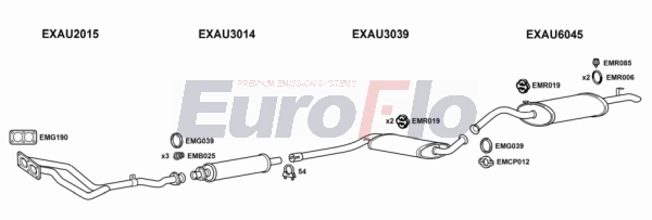 Система выпуска ог EUROFLO AU10018 2001B