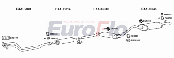 Система выпуска ог EUROFLO AU10018 3001A