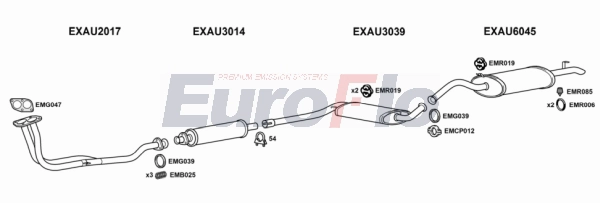 Система выпуска ог EUROFLO AU10019 2001A