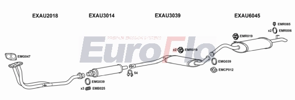 Система выпуска ог EUROFLO AU10020 2001B