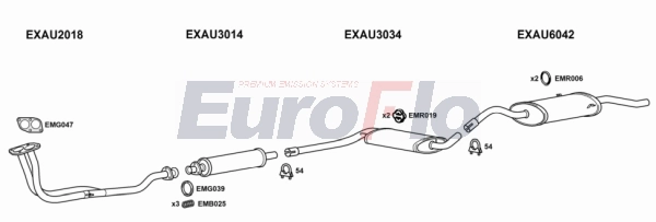 Система выпуска ог EUROFLO AU10021 2004B