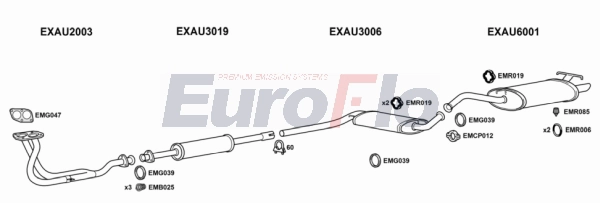 Система выпуска ог EUROFLO AU10022 2004B