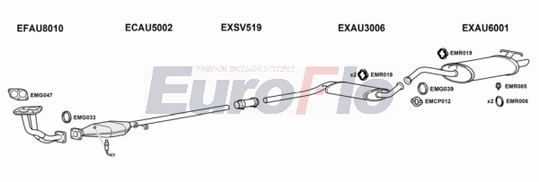 Система выпуска ог EUROFLO AU10023 2008