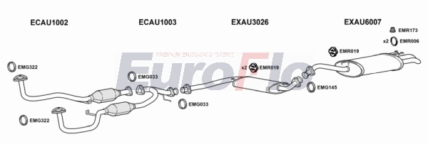 Система выпуска ог EUROFLO AU10026 2001B