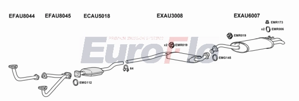 Система выпуска ог EUROFLO AU10026 3001D