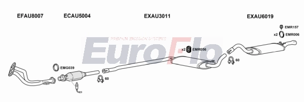 Система выпуска ог EUROFLO AU9023 2001A