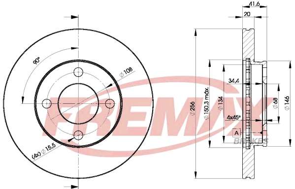 Тормозной диск FREMAX BD-3638