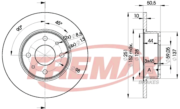 Тормозной диск FREMAX BD-4070