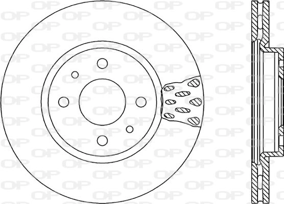 Тормозной диск OPEN PARTS BDA1235.20
