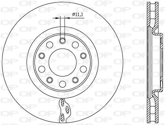 Тормозной диск OPEN PARTS BDA2561.20