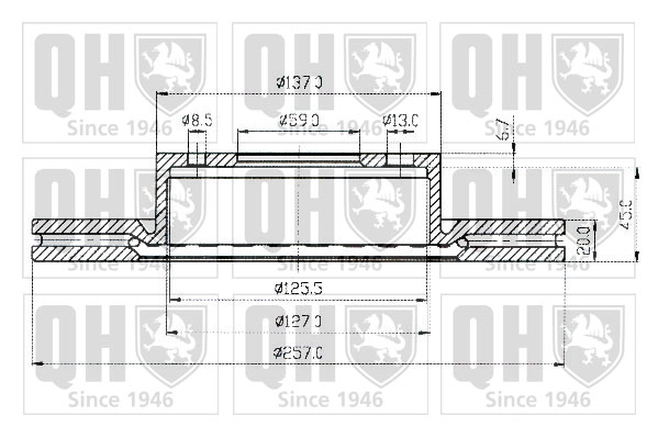 Тормозной диск QUINTON HAZELL BDC3441