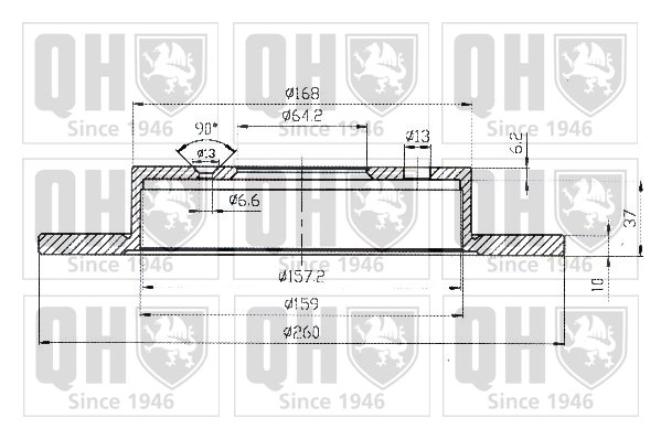 Тормозной диск QUINTON HAZELL BDC3574
