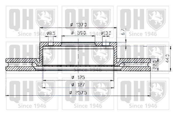 Тормозной диск QUINTON HAZELL BDC3731