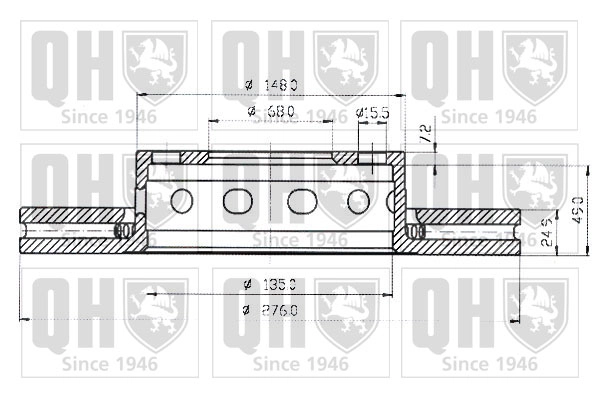 Тормозной диск QUINTON HAZELL BDC3936