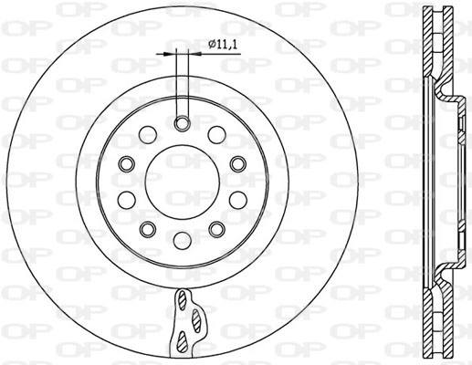 Тормозной диск coated OPEN PARTS BDR2562.20