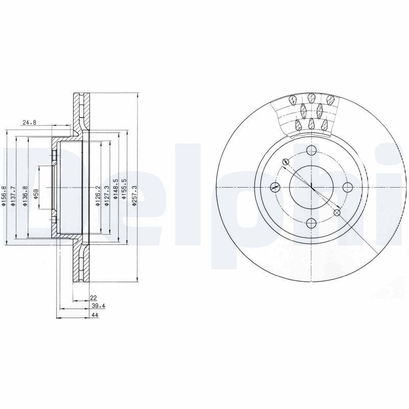 Тормозной диск DELPHI BG2413