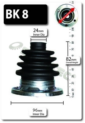 Комплект пыльника приводной вал SHAFTEC BK8