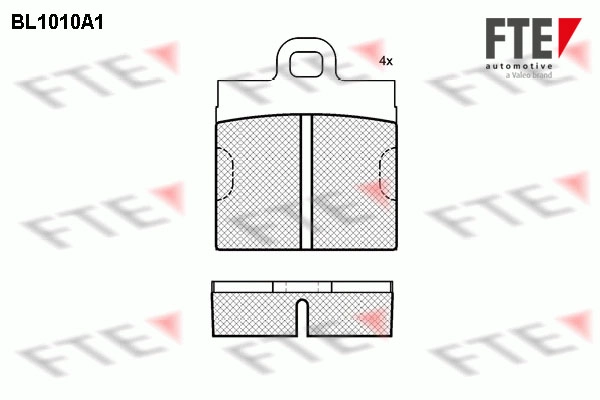Комплект тормозных колодок дисковый тормоз FTE BL1010A1