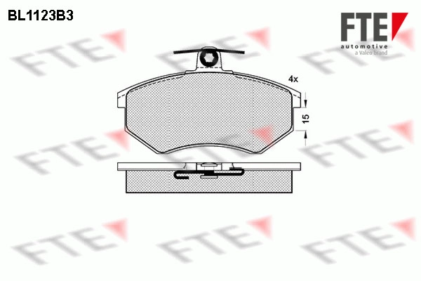Комплект тормозных колодок дисковый тормоз FTE BL1123B3