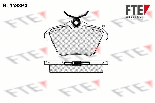 Комплект тормозных колодок дисковый тормоз FTE BL1538B3