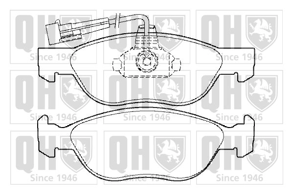 Комплект тормозных колодок дисковый тормоз QUINTON HAZELL BP1353