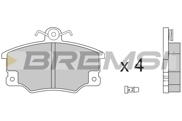 Комплект тормозных колодок дисковый тормоз BREMSI BP2268