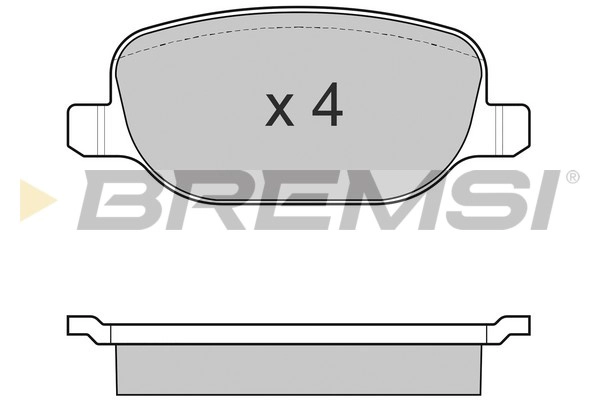 Комплект тормозных колодок дисковый тормоз BREMSI BP3024