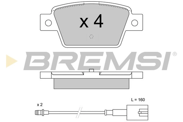 Комплект тормозных колодок дисковый тормоз BREMSI BP3511