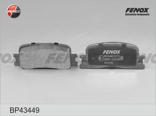Комплект тормозных колодок дисковый тормоз FENOX BP43449