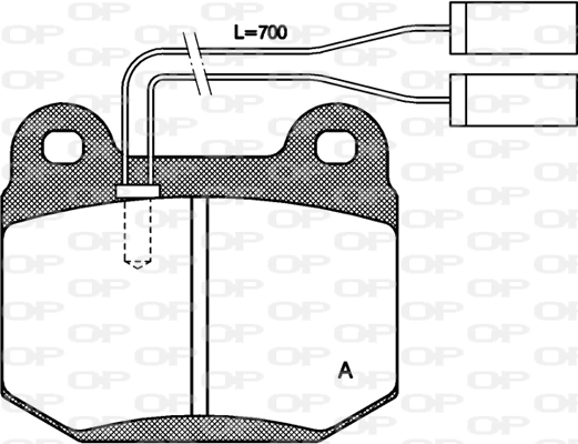 Комплект тормозных колодок дисковый тормоз OPEN PARTS BPA0014.01
