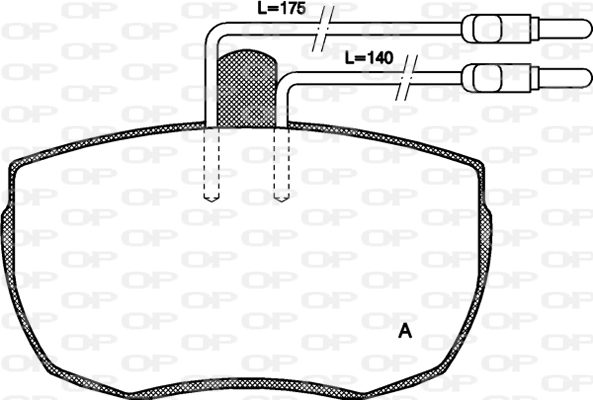 Комплект тормозных колодок дисковый тормоз OPEN PARTS BPA0056.04