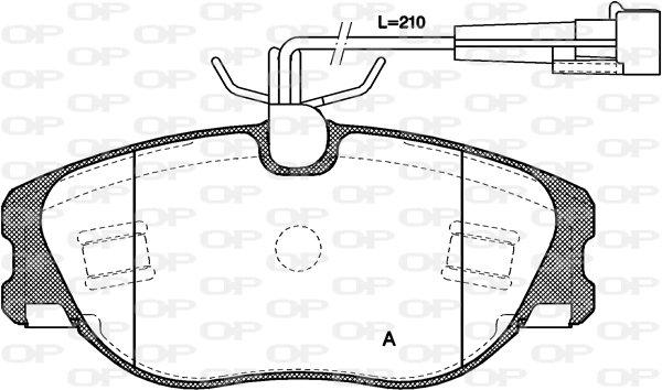 Комплект тормозных колодок дисковый тормоз OPEN PARTS BPA0305.72