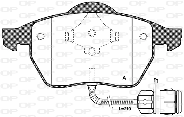 Комплект тормозных колодок дисковый тормоз OPEN PARTS BPA0390.02