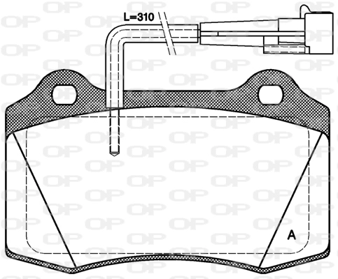 Комплект тормозных колодок дисковый тормоз OPEN PARTS BPA0434.22