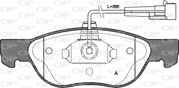 Комплект тормозных колодок дисковый тормоз OPEN PARTS BPA0587.12