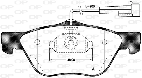 Комплект тормозных колодок дисковый тормоз OPEN PARTS BPA0589.02