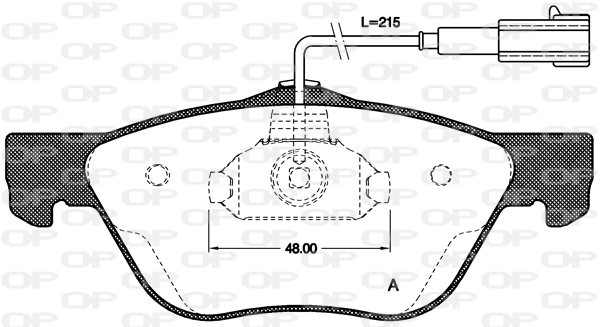 Комплект тормозных колодок дисковый тормоз OPEN PARTS BPA0589.21