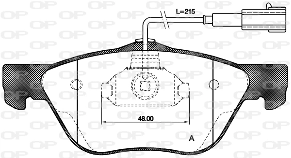 Комплект тормозных колодок дисковый тормоз OPEN PARTS BPA0589.22