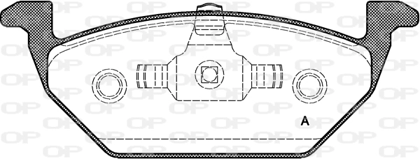 Комплект тормозных колодок дисковый тормоз OPEN PARTS BPA0633.20