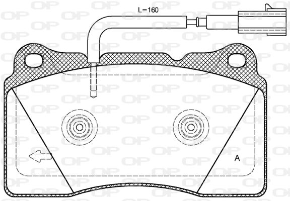 Комплект тормозных колодок дисковый тормоз OPEN PARTS BPA0666.12