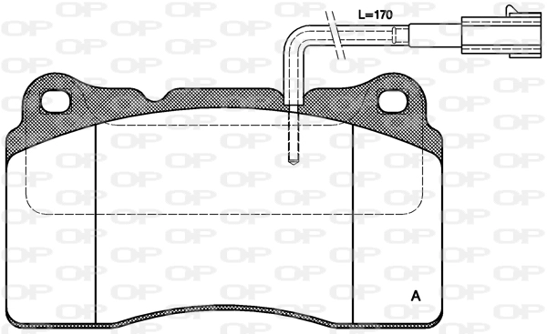 Комплект тормозных колодок дисковый тормоз OPEN PARTS BPA0666.22