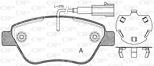 Комплект тормозных колодок дисковый тормоз OPEN PARTS BPA0858.32
