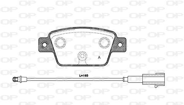 Комплект тормозных колодок дисковый тормоз OPEN PARTS BPA0861.12