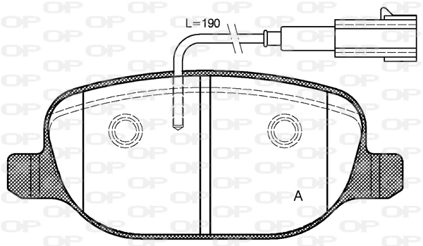 Комплект тормозных колодок дисковый тормоз OPEN PARTS BPA0878.02