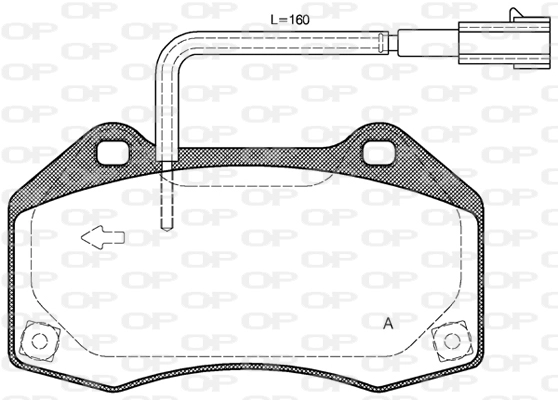 Комплект тормозных колодок дисковый тормоз OPEN PARTS BPA1113.10