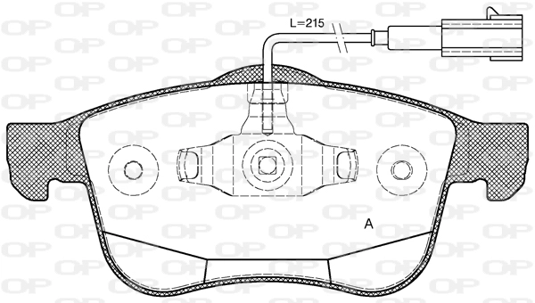 Комплект тормозных колодок дисковый тормоз OPEN PARTS BPA1183.12