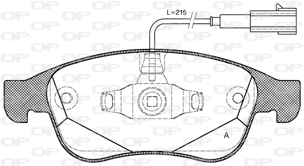 Комплект тормозных колодок дисковый тормоз OPEN PARTS BPA1248.02